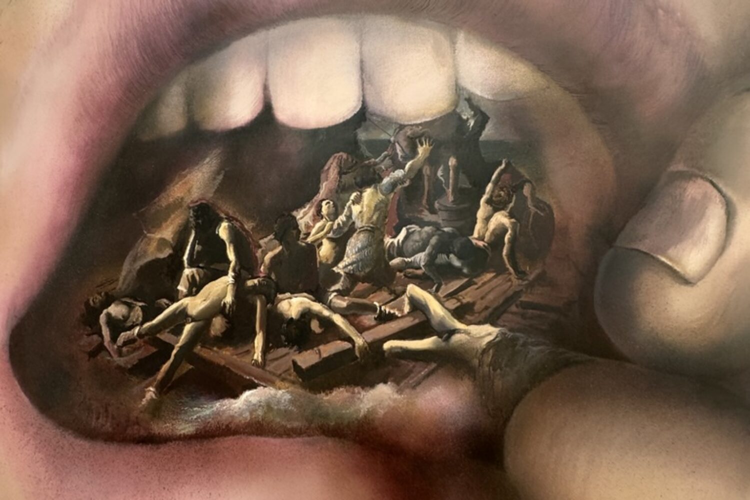 Harold Stevenson, Raft of the Medusa, 1963, Oil on canvas, 97 1/2 x 79 inche