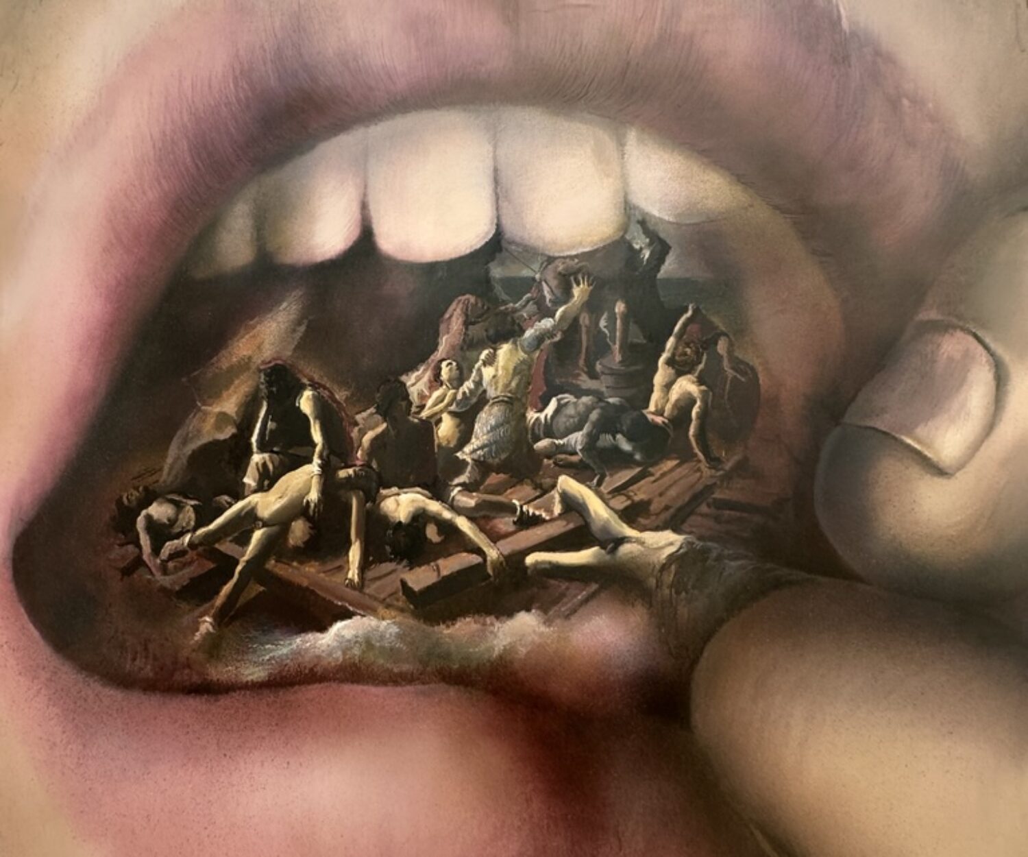 Harold Stevenson, Raft of the Medusa, 1963, Oil on canvas, 97 1/2 x 79 inche
