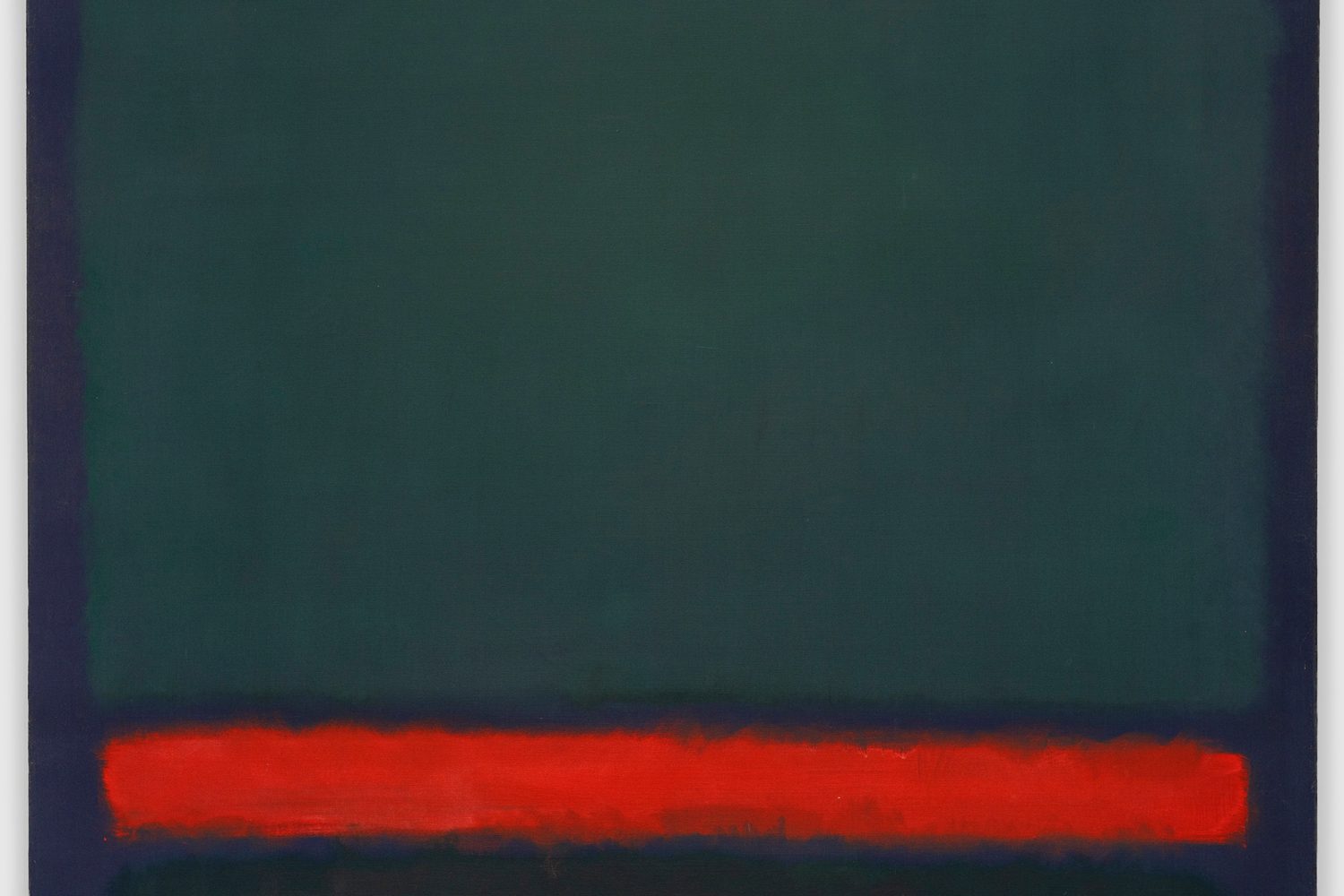 Mark Rothko, 

No. 15 (Two Greens and Red Stripe), 1964, 

oil on canvas, 

93" × 69" (236.2 cm × 175.3 cm), 

#75414, 

Format or original photography: high res TIF